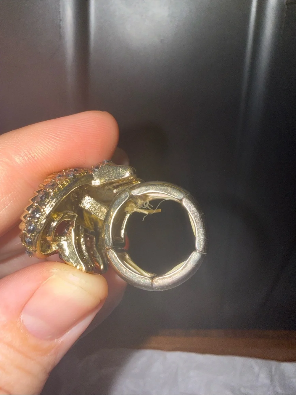 Gold Reptile Ornament Ring - Gold Color